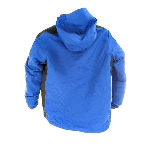 Lands’ End Boy Cobalt Blue Hooded Long Sleeve Parka Coat Size Medium - Picture 3 of 8